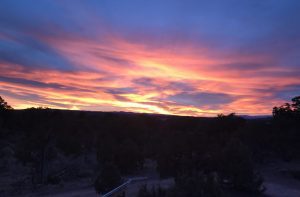 Sunset at cabin in Fruit Land Utah